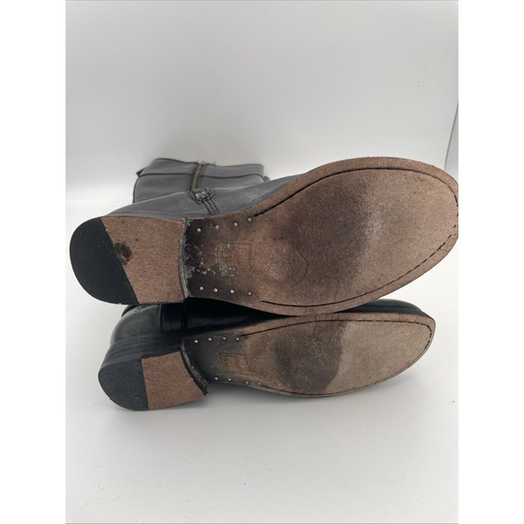 Frye Phillip Harness Black‎ Leather Moto Boots 76827 Women's Size 5.5 B - Picture 11 of 11